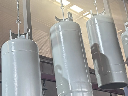 Why do LPG cylinders need to be coated?