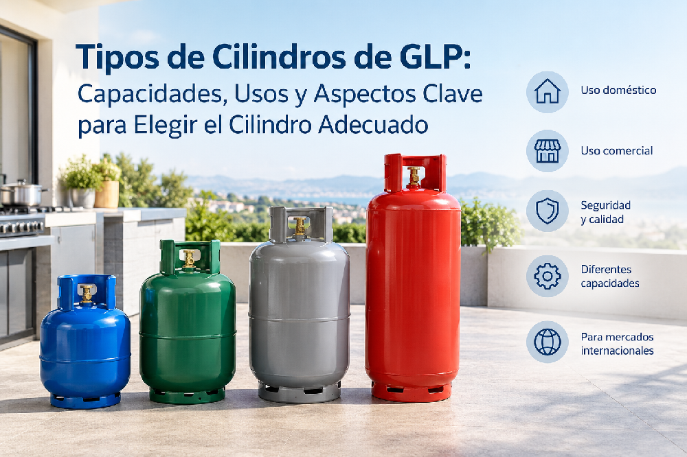 Tipos de Cilindros de GLP: Capacidades, Usos y Aspectos Clave para Elegir el Cilindro Adecuado